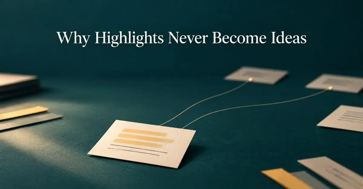 LinkedIn cover showing individual notes connected in a restrained conceptual network